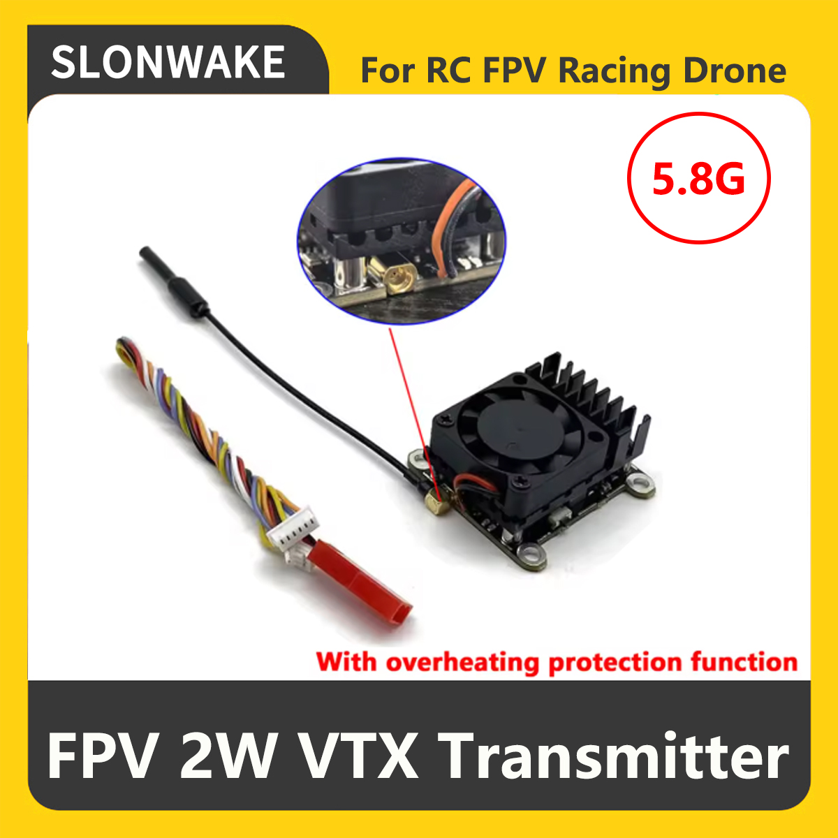 SLONWAKE 5.8G 2000mW Nadajnik  – Drone Frame recenzja i cena